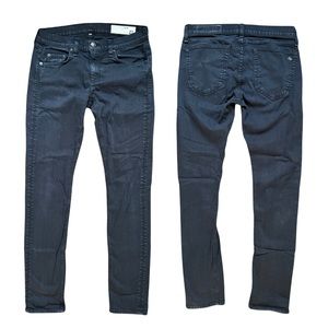 VGUC Rag & Bone 27 Faded Black Skinny Classic Straight Leg Jeans